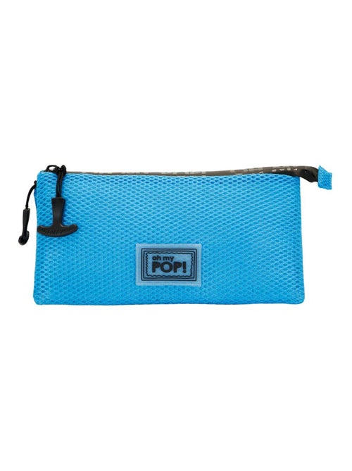 Oh My Pop Cyan Neon Trousse Triple Mesh, Bleu - Kiabi Oh My Pop Cyan Neon Trousse Triple Mesh, Bleu - Kiabi