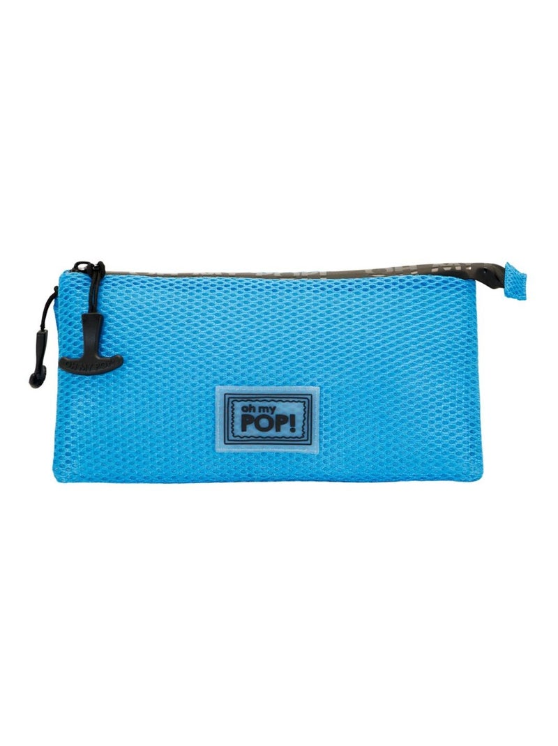 Oh My Pop Cyan Neon Trousse Triple Mesh, Bleu Bleu - Kiabi