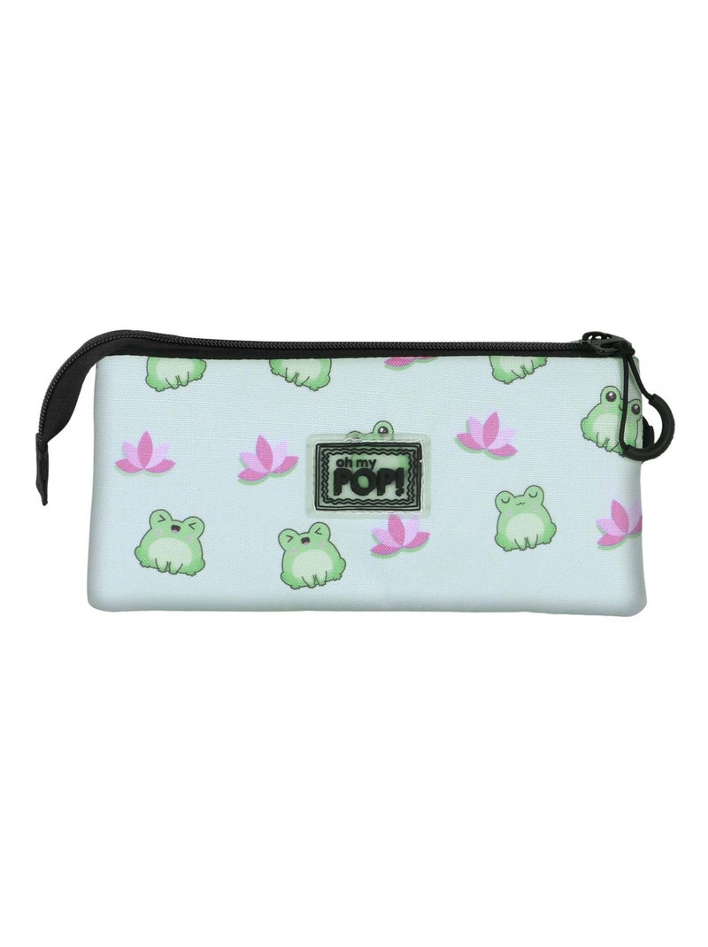 Oh My Pop Froggy Trousse Triple, Turquoise Bleu turquoise - Kiabi