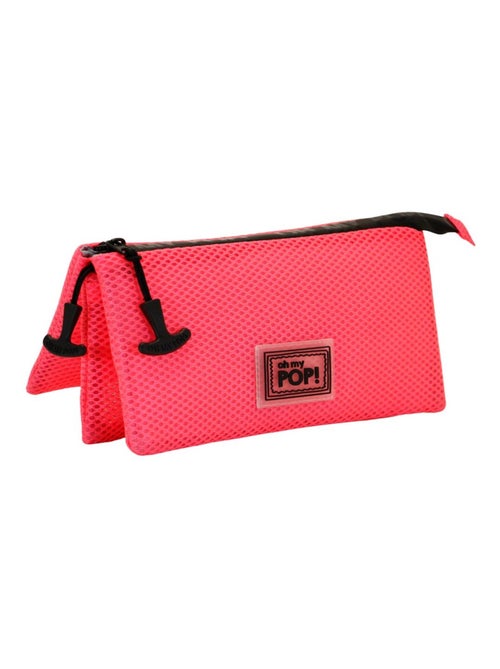 Oh My Pop Fucsia Neon Trousse Triple Mesh, Rose - Kiabi Oh My Pop Fucsia Neon Trousse Triple Mesh, Rose - Kiabi