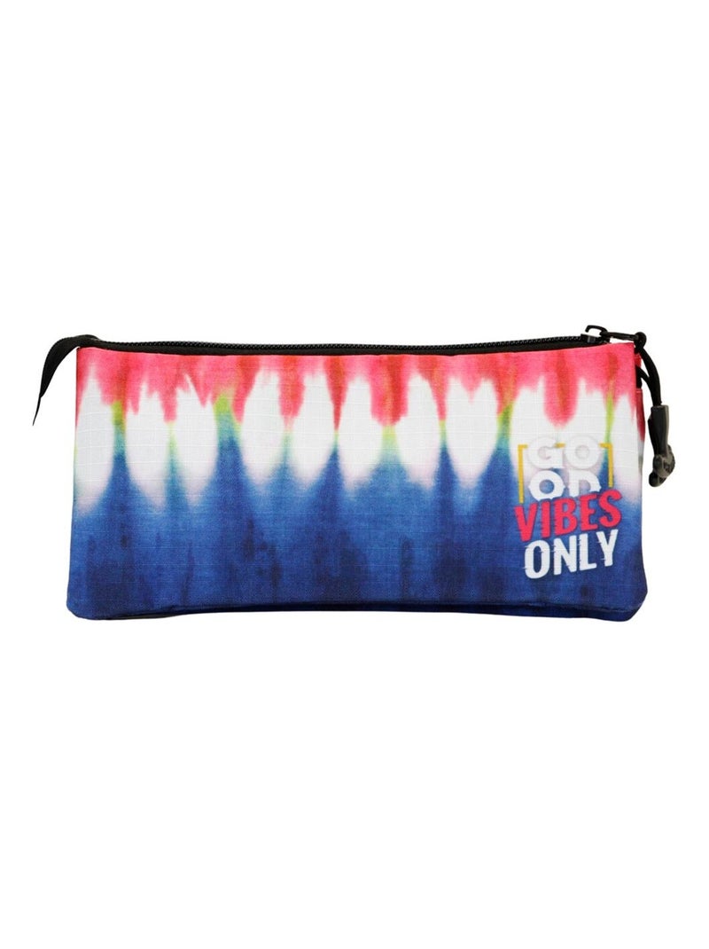 Oh My Pop Good Vibes Denim Trousse Triple ECO, Bleu Bleu - Kiabi
