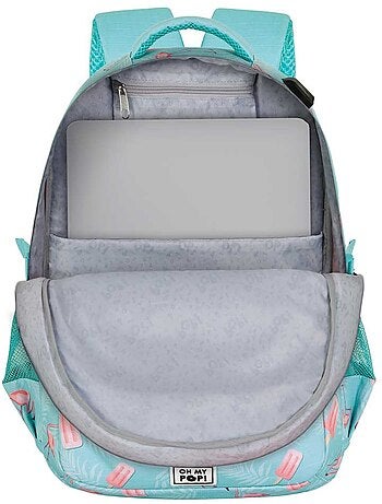 Oh My Pop Ice Flamingo Sac à dos Running PLUS, Turquoise