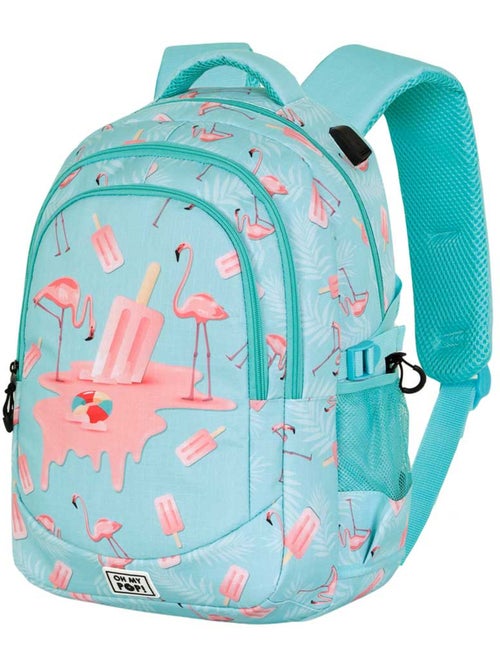 Oh My Pop Ice Flamingo Sac à dos Running PLUS, Turquoise - Kiabi