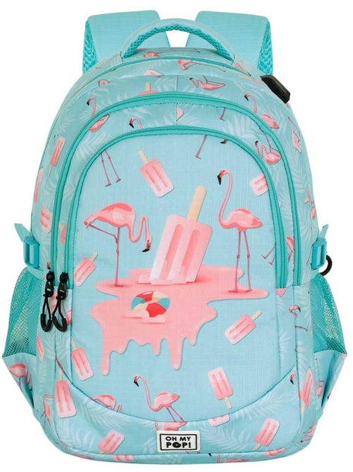 Oh My Pop Ice Flamingo Sac à dos Running PLUS, Turquoise - Kiabi