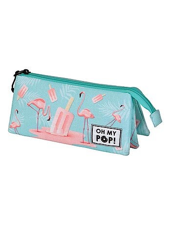 Oh My Pop Ice Flamingo Trousse Triple, Turquoise