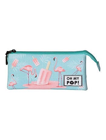 Oh My Pop Ice Flamingo Trousse Triple, Turquoise