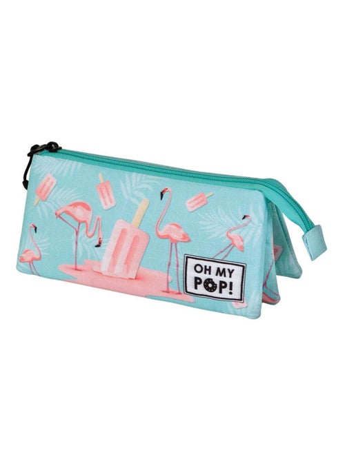 Oh My Pop Ice Flamingo Trousse Triple, Turquoise - Kiabi