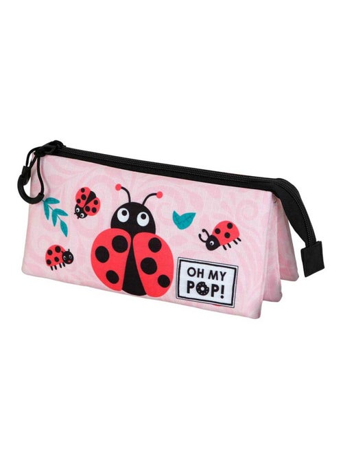 Oh My Pop Ladybug Trousse Triple, Rose - Kiabi Oh My Pop Ladybug Trousse Triple, Rose - Kiabi