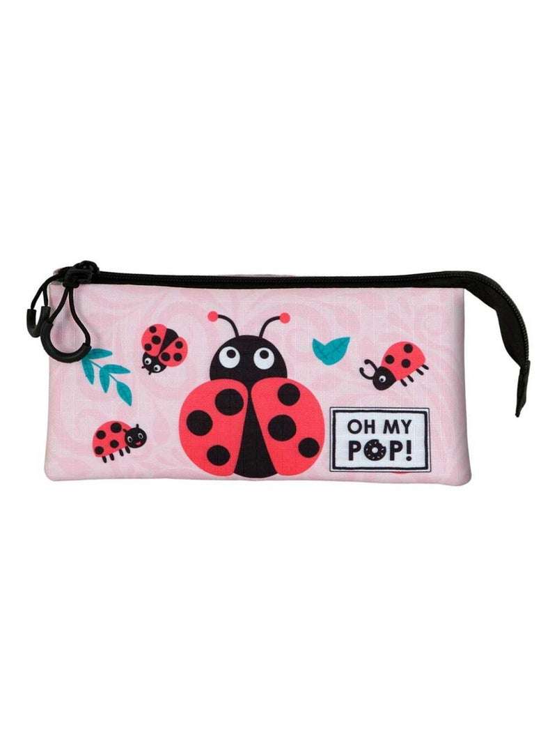 Oh My Pop Ladybug Trousse Triple, Rose Rose - Kiabi
