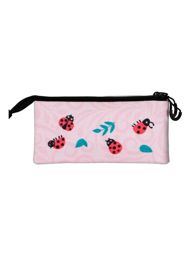 Oh My Pop Ladybug Trousse Triple, Rose Rose - Kiabi