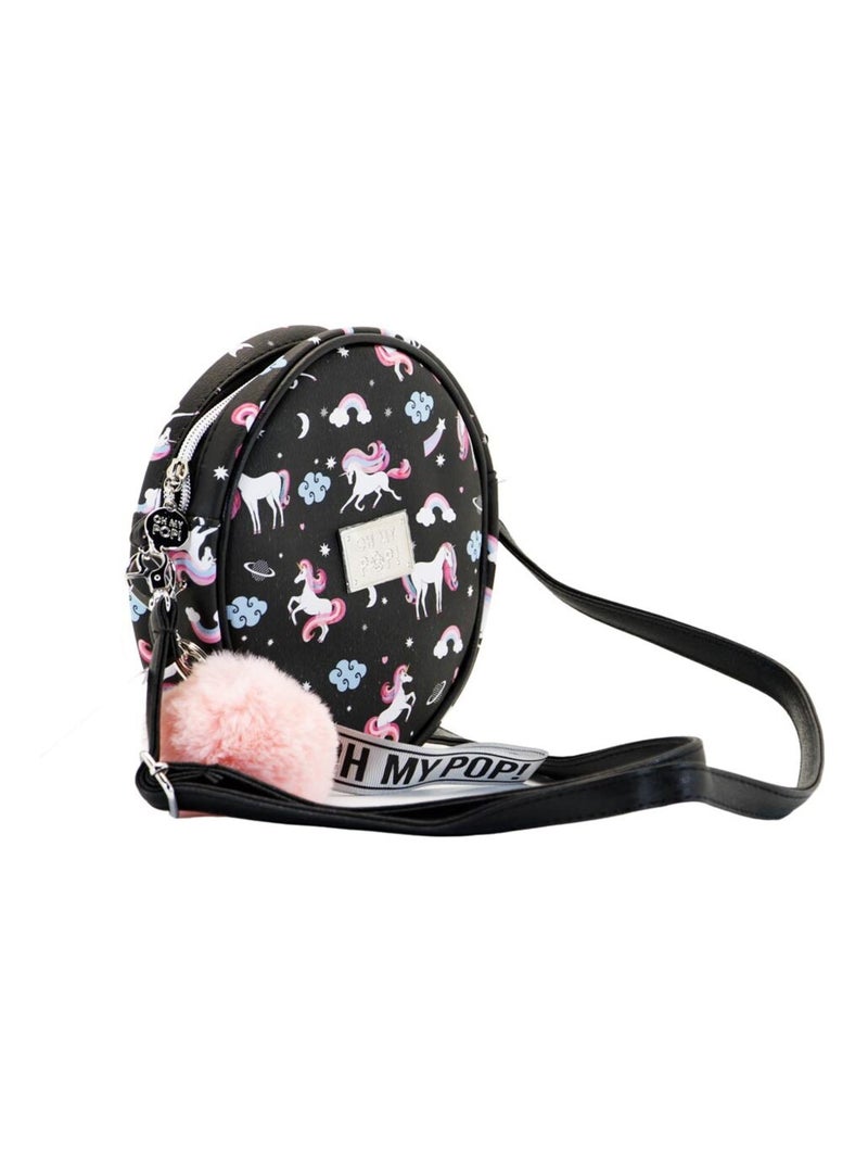 Oh My Pop Licorne Sac à Bandoulière Rond, Noir Noir - Kiabi