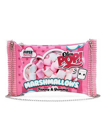 Oh My Pop Marshmallow Sac à Bandoulière Chaîne, Rose