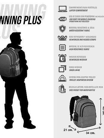 Oh My Pop Melty Melon Sac à dos Running PLUS, Vert