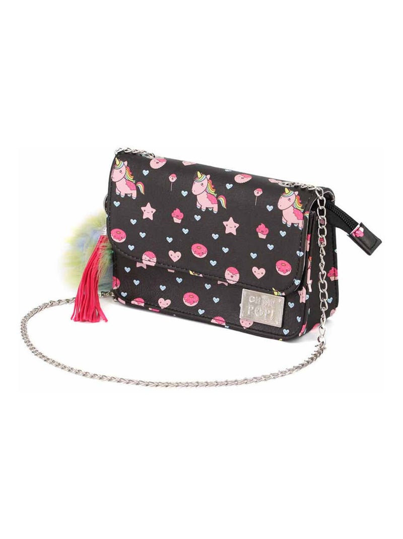 Oh My Pop Popnicorn Sac à Bandoulière Satchel Chaîne, Noir Noir - Kiabi