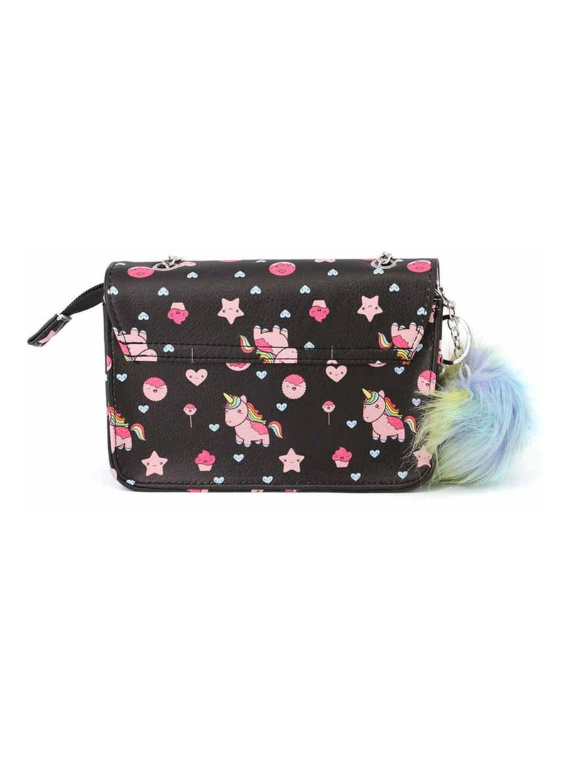 Oh My Pop Popnicorn Sac à Bandoulière Satchel Chaîne, Noir Noir - Kiabi