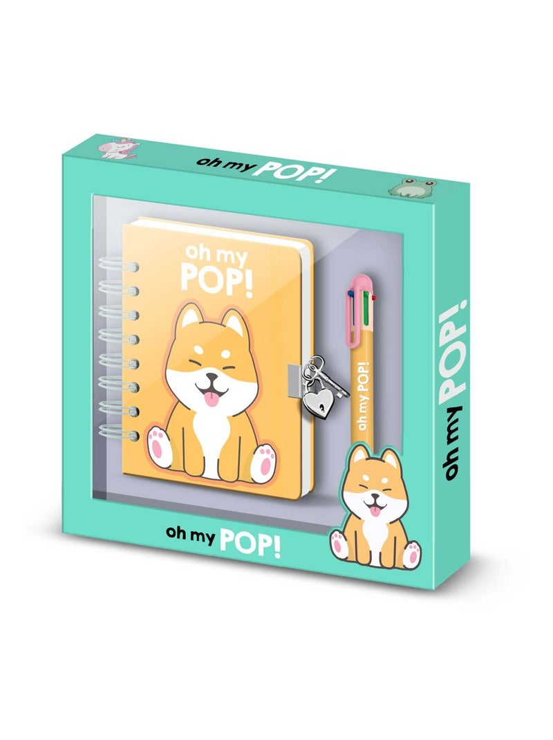 Oh My Pop Shiba Pack de Journal A5 + Stylo 6 Couleurs, Multicolore Multicolore - Kiabi