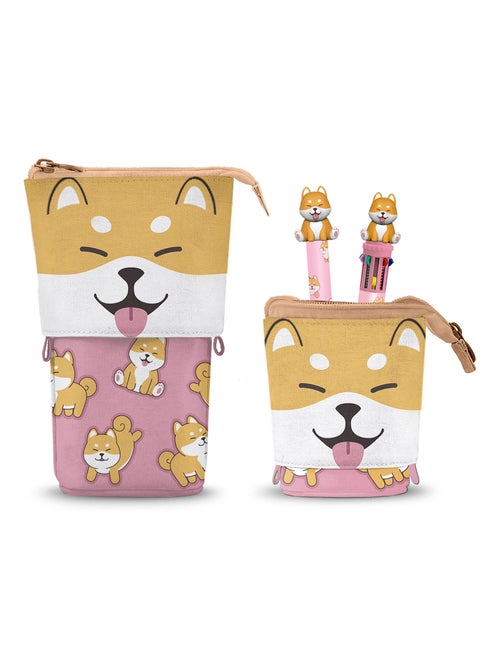 Oh My Pop Shiba Trousse Cute + Stylo 10 Couleurs + Stylo Gel Effaçable, Multicolore - Kiabi