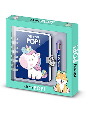 Oh My Pop Sweety Pack de Journal A5 + Stylo 6 Couleurs, Multicolore