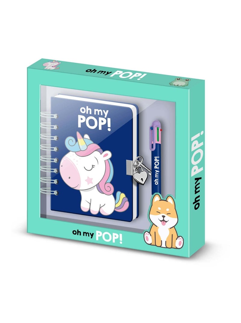 Oh My Pop Sweety Pack de Journal A5 + Stylo 6 Couleurs, Multicolore Multicolore - Kiabi