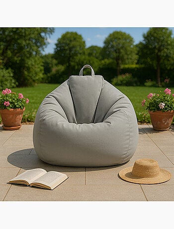 OHAU - Pouf poire d'extérieur 130x115cm vert