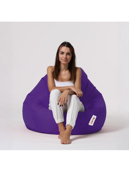 OHAU - Pouf poire d'extérieur 130x115cm violet - Kiabi