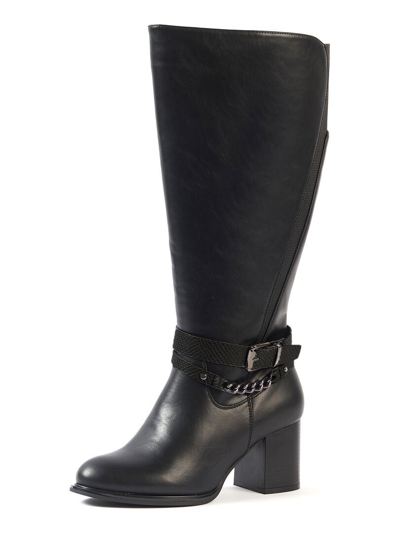 OHC - Bottes 2XL pour mollets larges - Modele Lemon Noir - Kiabi