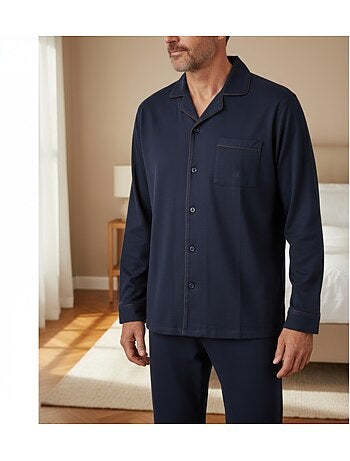 OLIVER GRANT PARIS Pyjama Long Homme Entièrement Boutonné 100% Coton