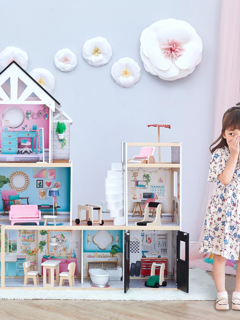Grande Maison de poupée en bois Rose 13 accessoires enfant Olivia's Little  World Dreamland Tiffany - N/A - Kiabi - 124.99€