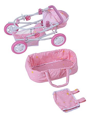 Olivia's Little World 'Twinkle Stars' Délux Poupée Poussette Rose OL-00011