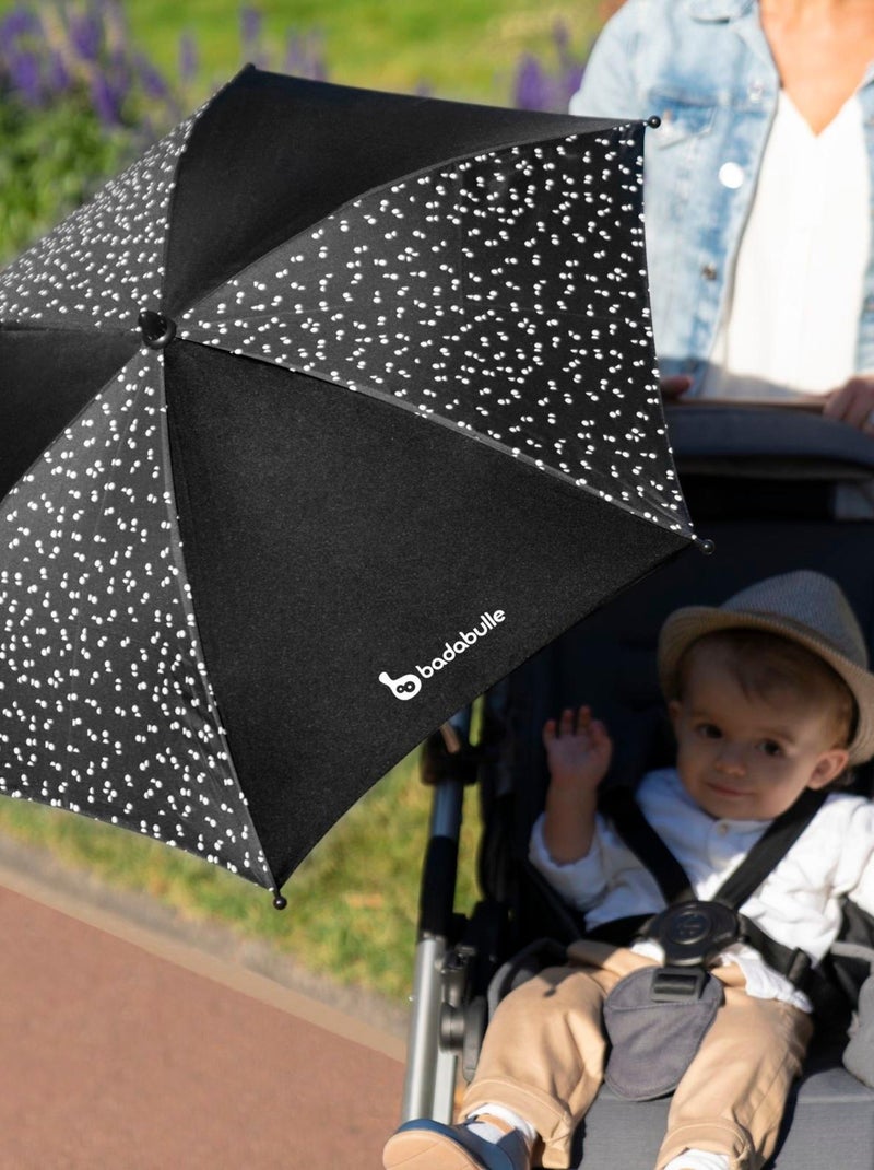 Ombrelle Universelle Anti UV 50+ pour Poussette 'Badabulle' Noir - Kiabi
