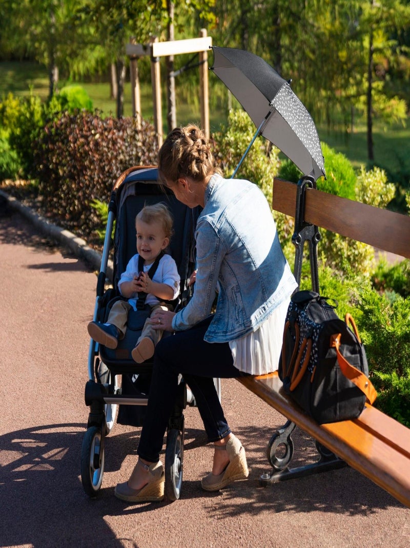 Ombrelle Universelle Anti UV 50+ pour Poussette 'Badabulle' Noir - Kiabi