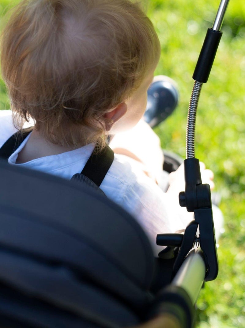 Ombrelle Universelle Anti UV 50+ pour Poussette 'Badabulle' Noir - Kiabi