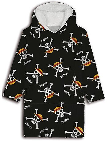 One Piece - Plaid Polaire Adulte à Capuche - Couverture à Manches S à L