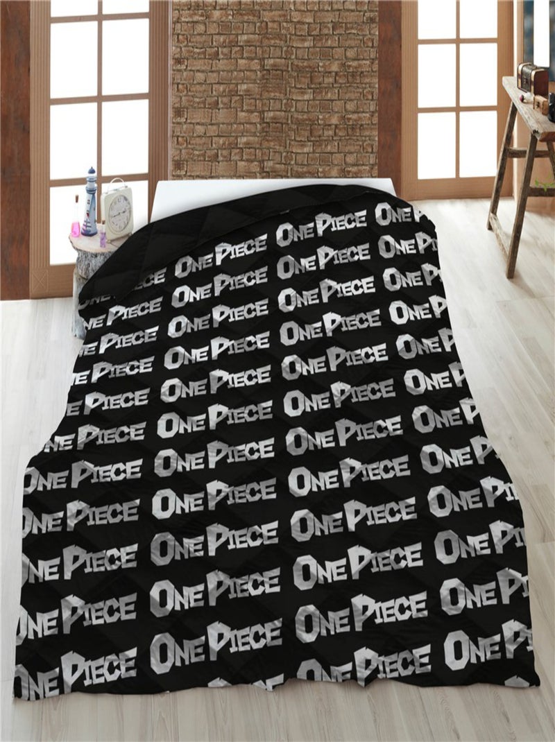 One Piece, Couette Enfant Imprimée Réversible, CHAPEAU DE PAILLE Noir - Kiabi