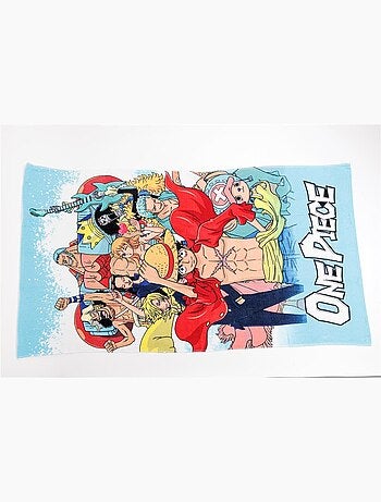 One Piece, Grande Serviette de Bain Enfant Imprimé 100% Coton, LUFFY