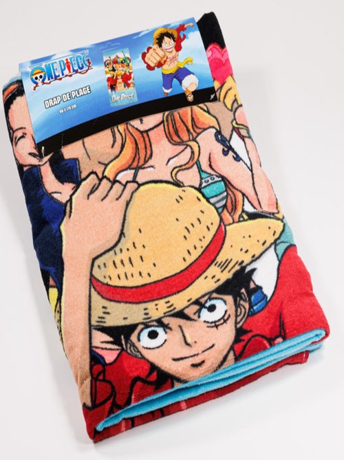 One Piece, Grande Serviette de Bain Enfant Imprimé 100% Coton, LUFFY - Kiabi