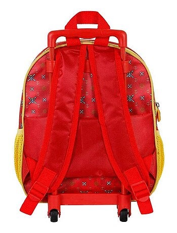One Piece Luffy Sac à dos 3D à Roulettes Petit, Rouge
