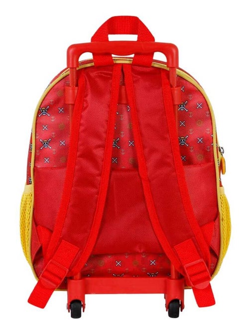 One Piece Luffy Sac à dos 3D à Roulettes Petit, Rouge - Kiabi