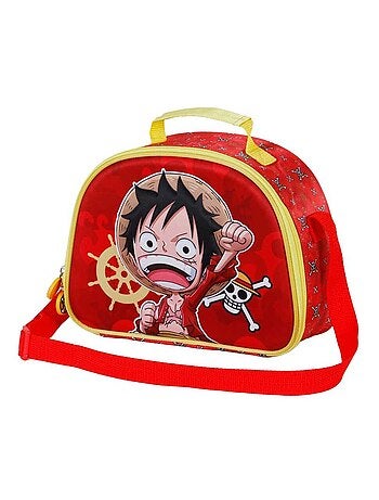 One Piece Luffy Sac Repas 3D, Rouge