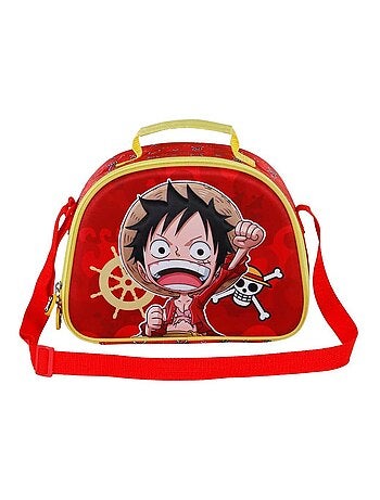 One Piece Luffy Sac Repas 3D, Rouge