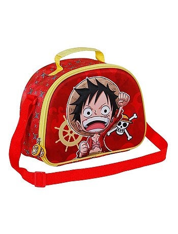 One Piece Luffy Sac Repas 3D, Rouge