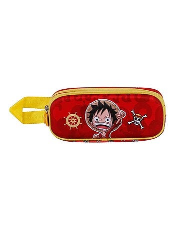 One Piece Luffy Trousse 3D Double, Rouge