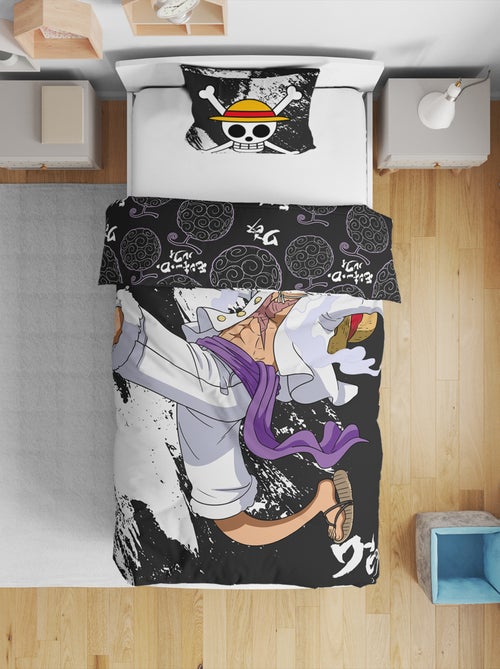 One Piece, Parure de Lit Enfant Imprimée Réversible, LUFFY GEAR - Kiabi
