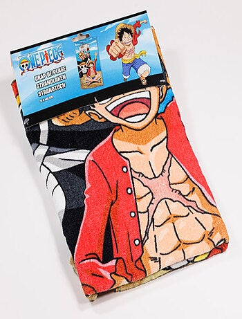 One Piece, Serviette de Bain Enfant Imprimée 100% Coton, LUFFY