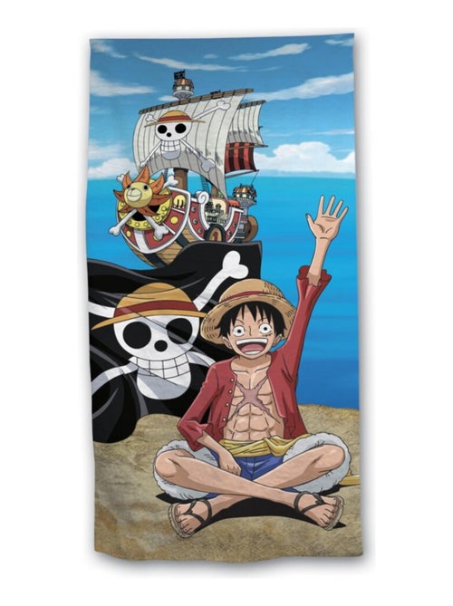 One Piece, Serviette de Bain Enfant Imprimée 100% Coton, LUFFY - Kiabi