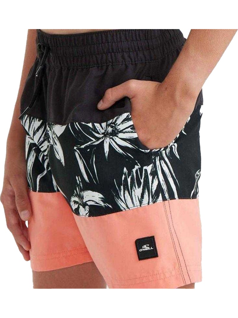 O´Neill - Short de bain motif/style Bloc MIX & MATCH CALI Noir Orange Noir - Kiabi