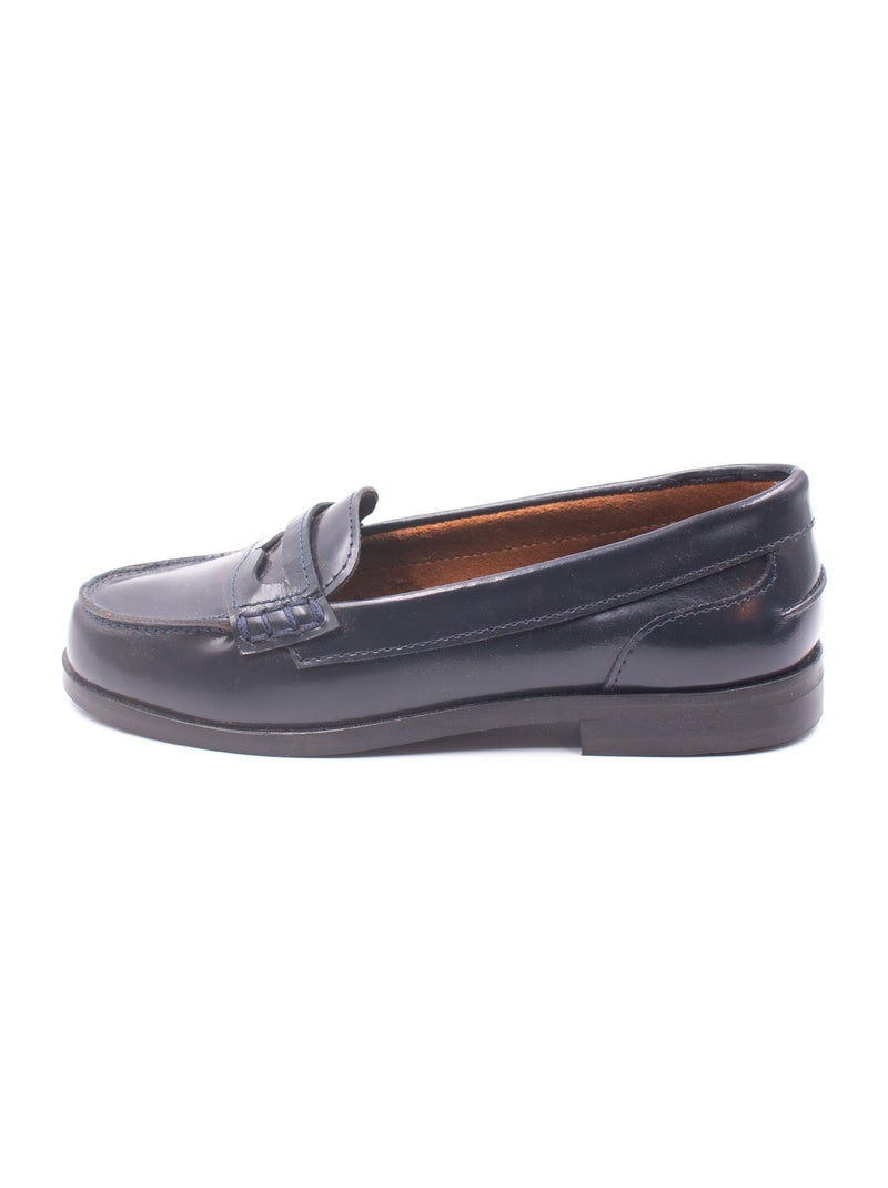 Oni Aspen – Mocassins Fille En Cuir - Bleu marine - Kiabi