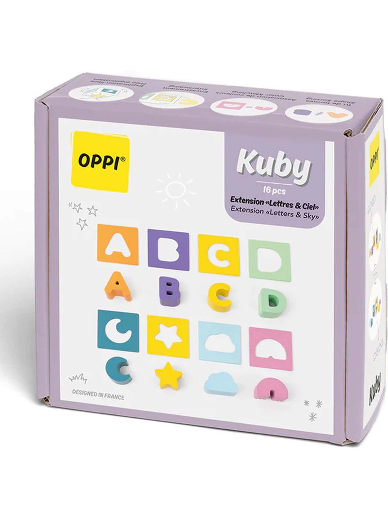 Oppi® | extension kuby lettres et ciel pour boîte à formes montessori Multicolore - Kiabi