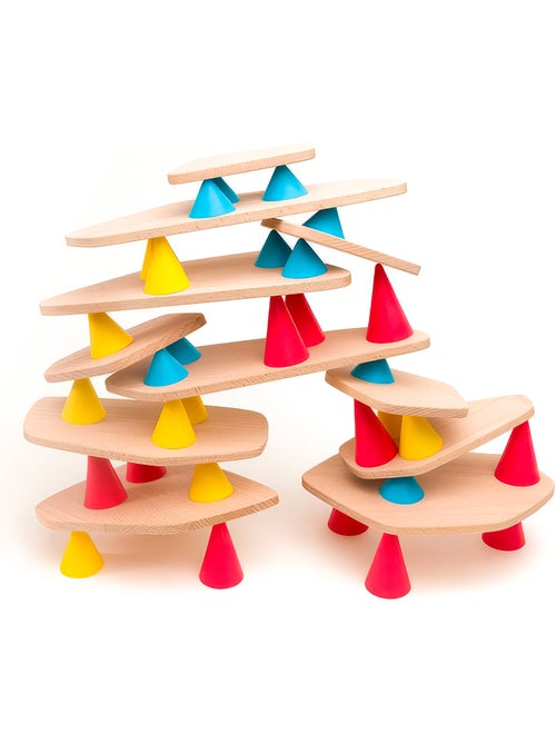 Oppi® | jeu de construction et d'équilibre en bois piks 44 pièces - Kiabi