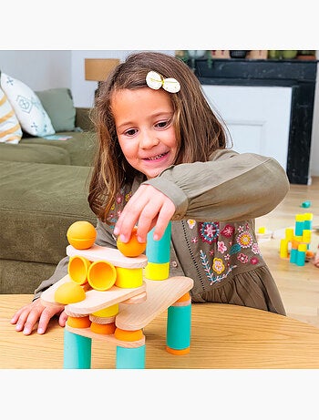 Oppi® | jeu de construction et d'équilibre en bois stix 60 pièces